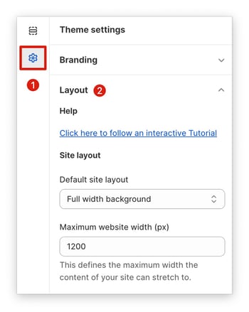 Accessing Layout Settings