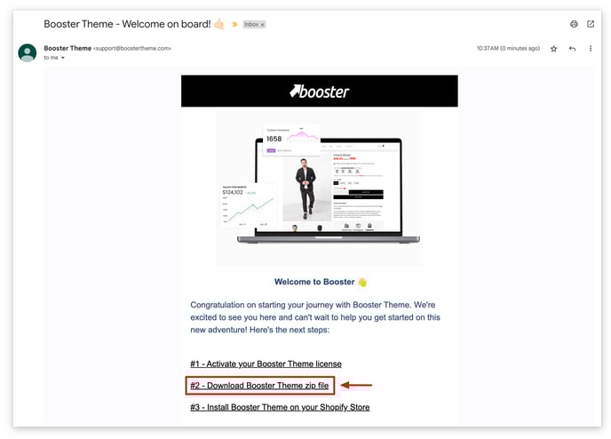 Booster Theme zip file