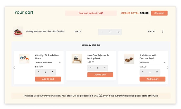 Cart Page Upsell