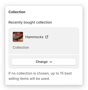 Collection DIsplayed on the Recently Bought app