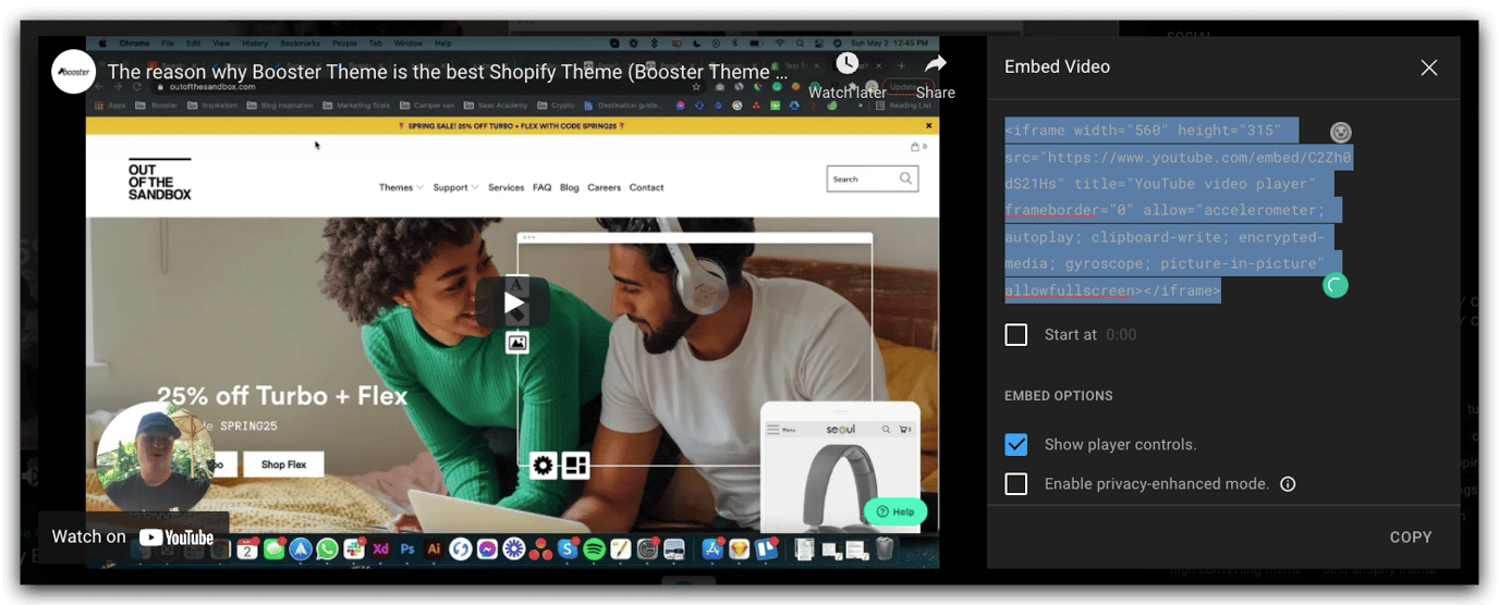 How to embed a video on your product page