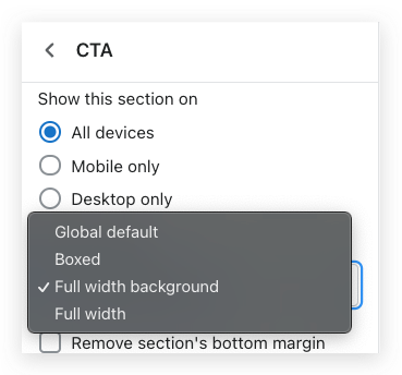 Layout theme settings 4