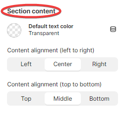Section content