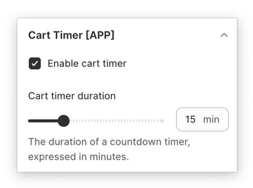 Theme Settings Cart Timer