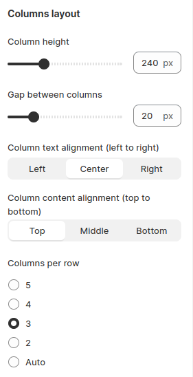 columns layout