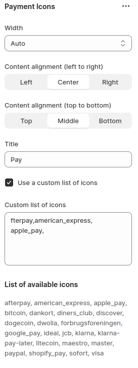 payment icons sub