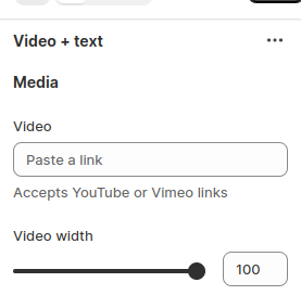 video + text