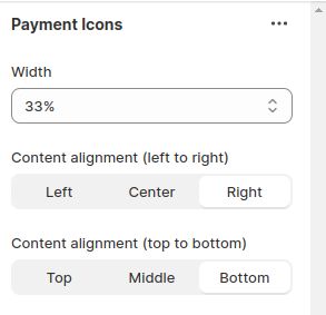 width and alignment